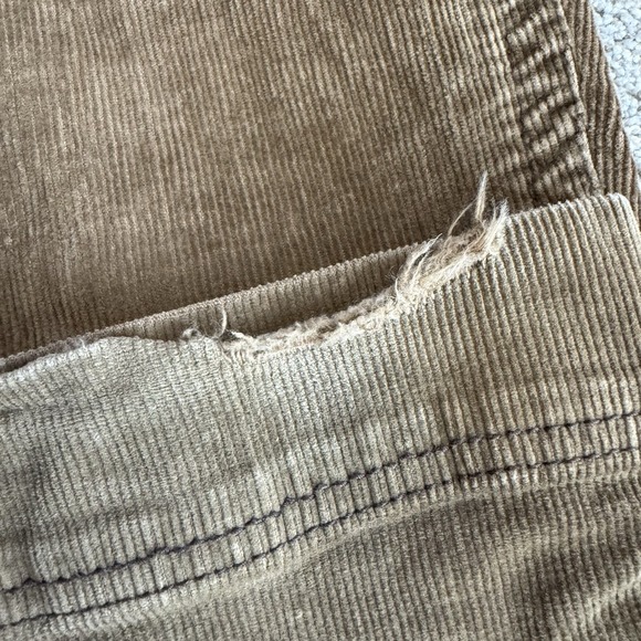 Vintage Y2K Cargo Corduroy Pants Women's Size 7 Brown Low Rise Flared Grunge 90s - Picture 7 of 8